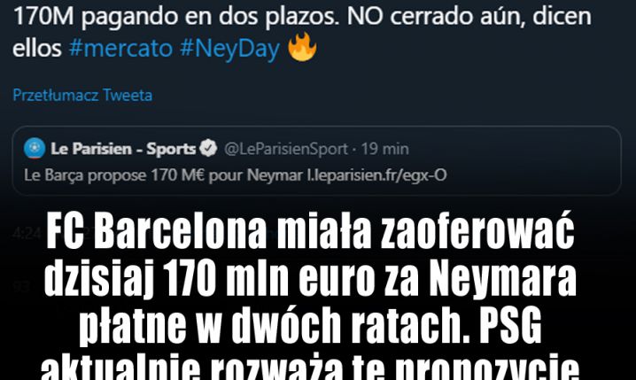 ''Le Parisien'': Taką OFERTĘ przedstawiła Barca za Neymara!